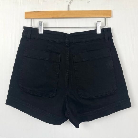 Everlane The Way-High Twill Short Cotton Stretch Black - Picture 4 of 6